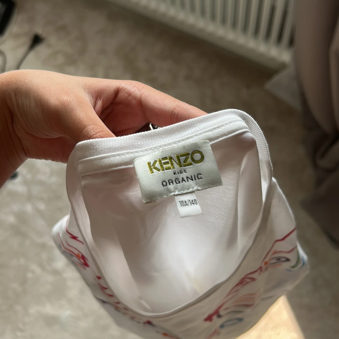 Vit långärmad Kenzo tröja med tryck - 3