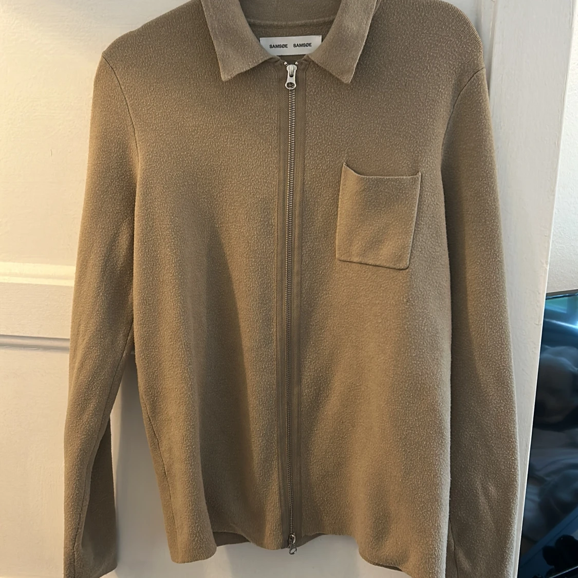 Beige fleecekofta från Samsøe Samsøe