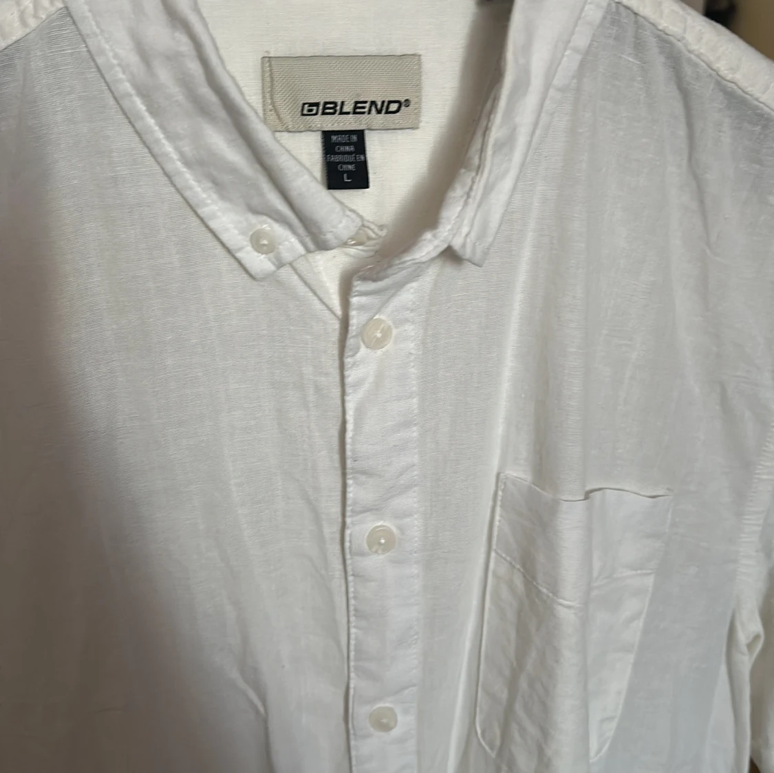 Vit kortärmad skjorta från Blend - 2