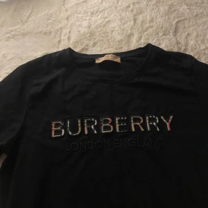 Svart t-shirt från B u r b e r r y - Snygg svart t-shirt perfekt för en stilren och klassisk look. Strl M men passar S.