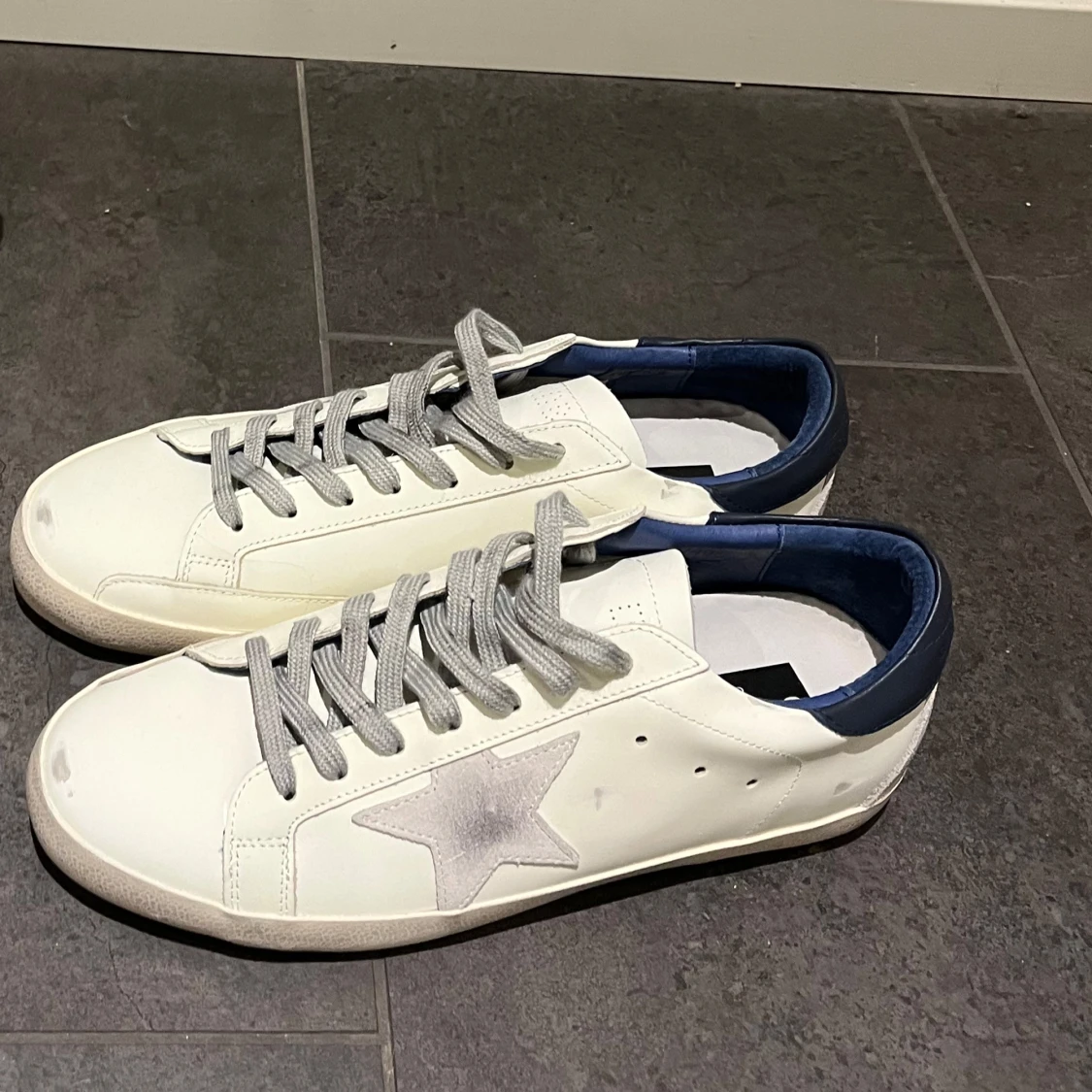 Golden Goose Super-Star Suede Star Blue Heel Tab - 1