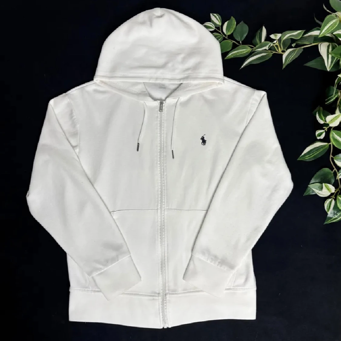 Vit hoodie från Ralph Lauren