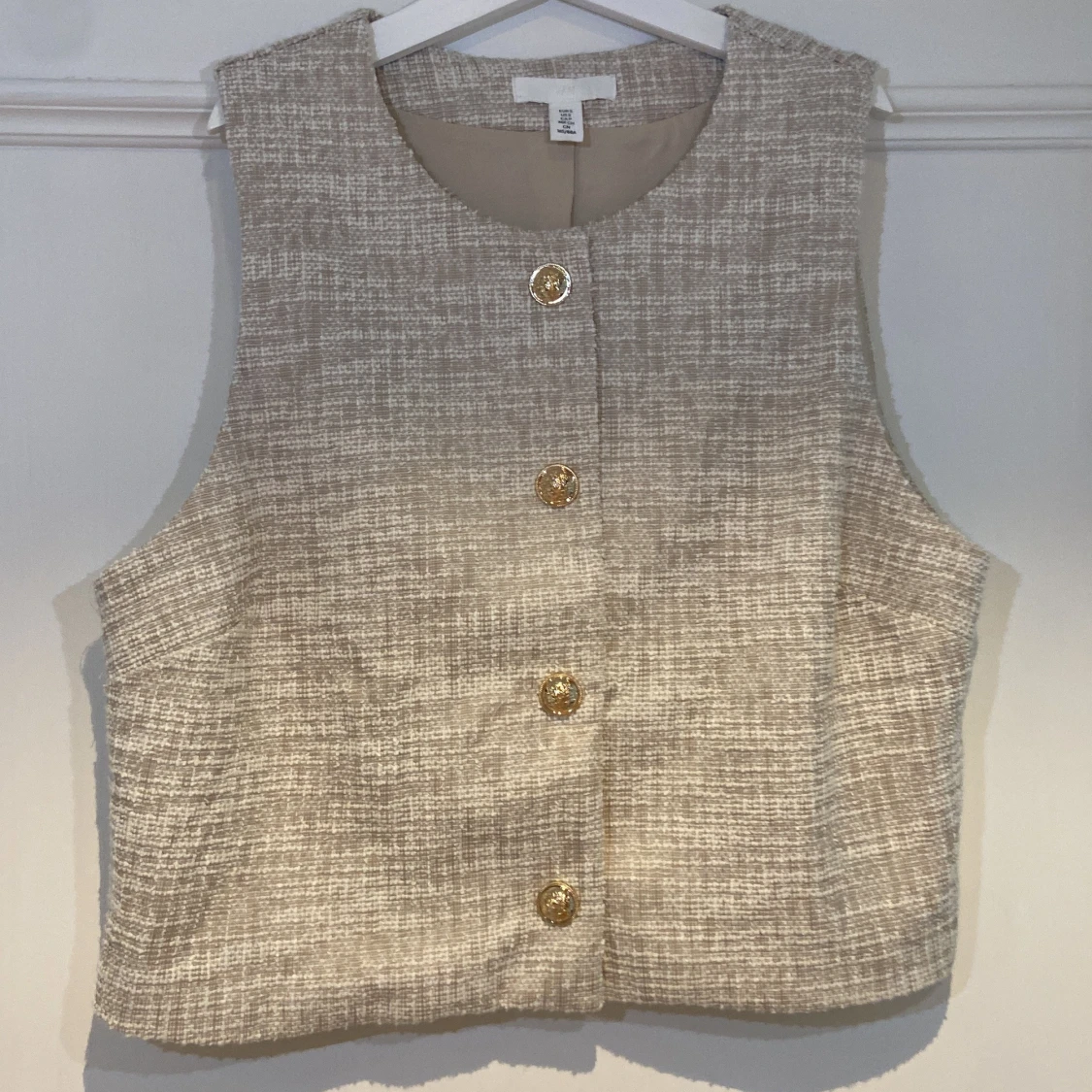 Beige rutig väst från H&M