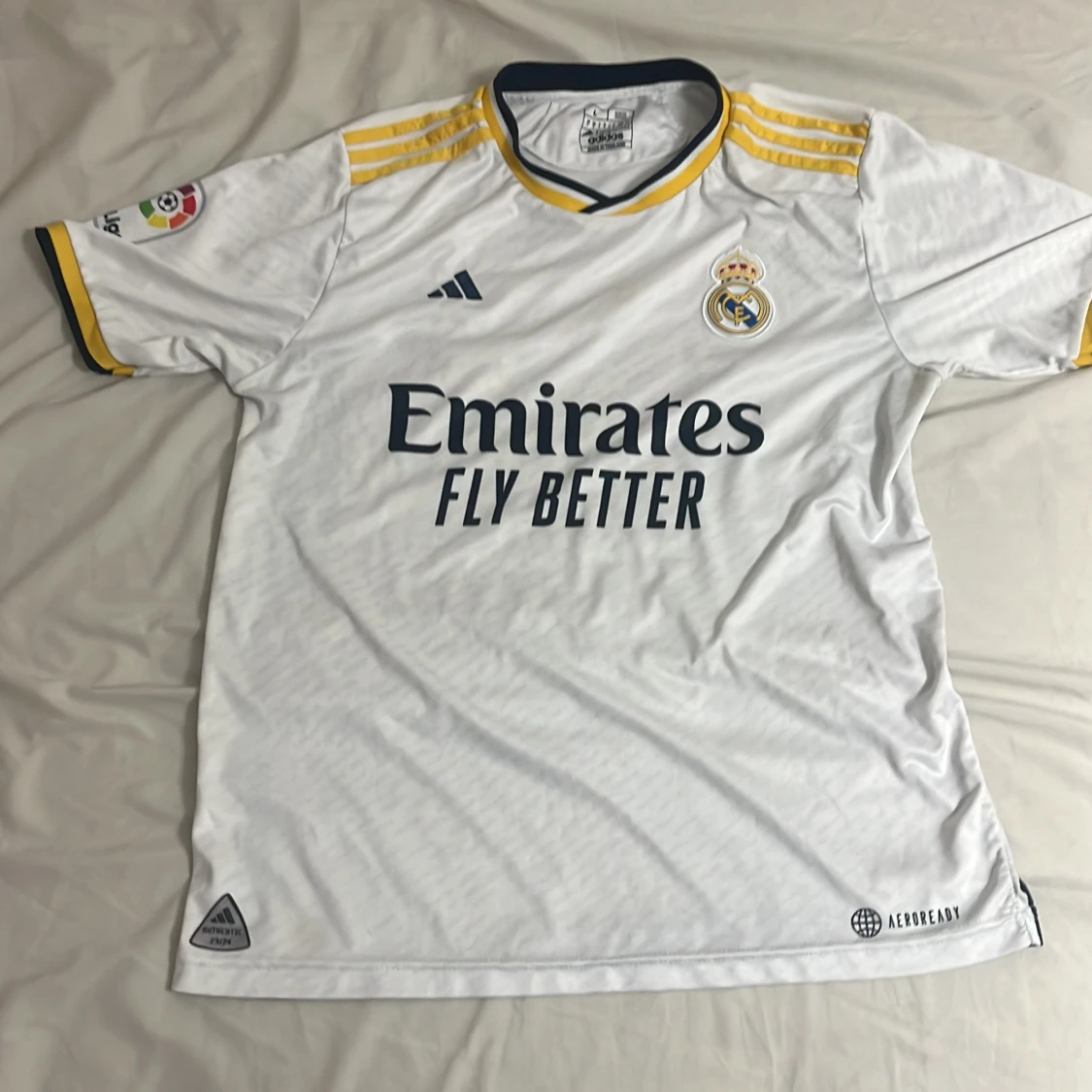 Real Madrid vit fotbollströja Adidas L