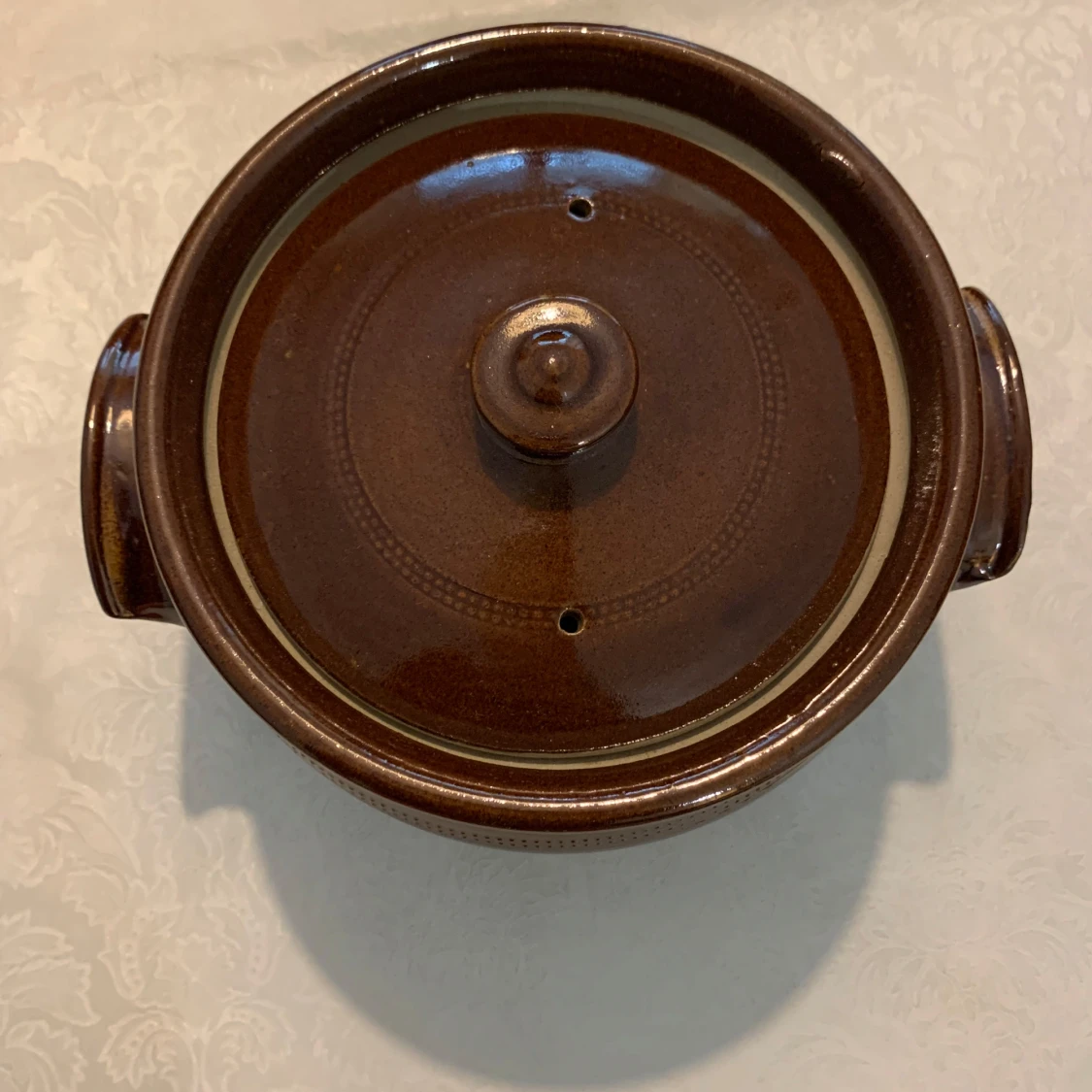 Keramikkruka med lock från Pearsons of Chesterfield