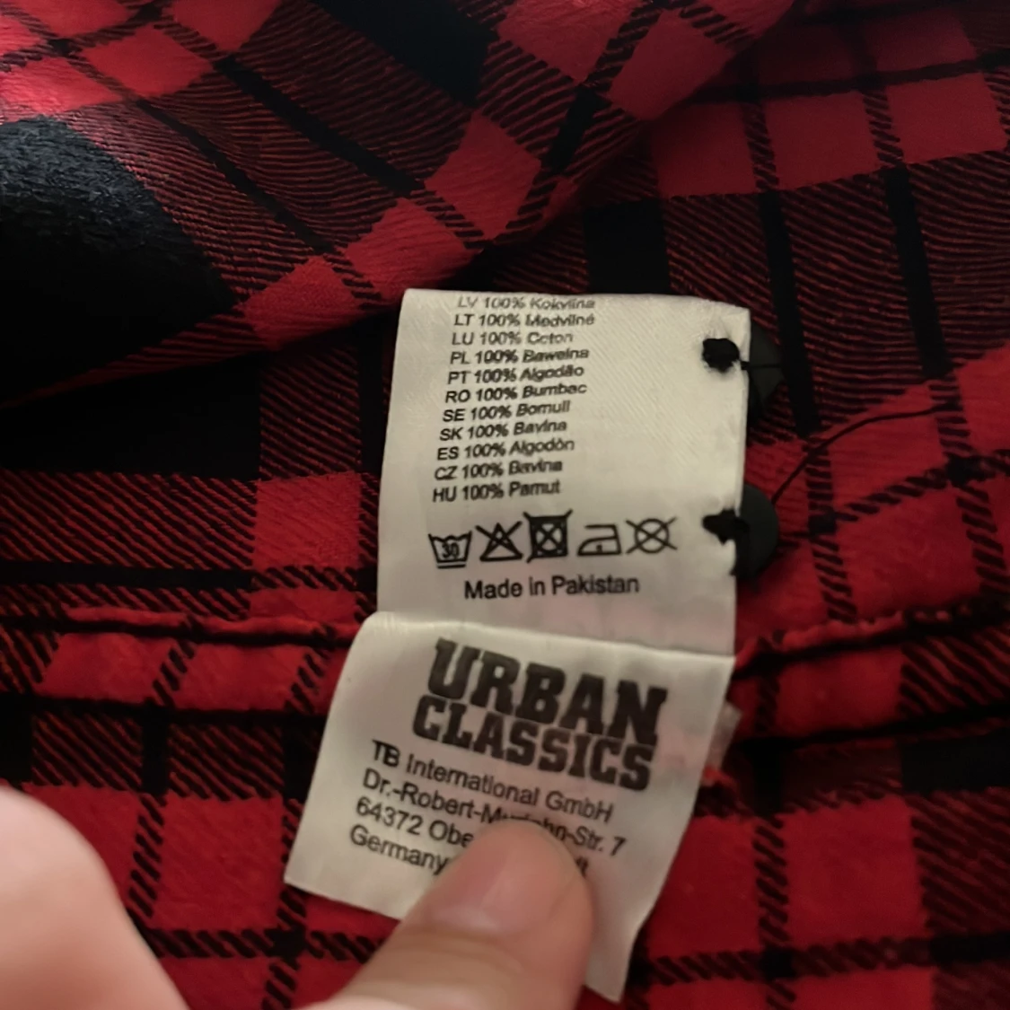 Röd rutig skjorta från Urban Classics - 3