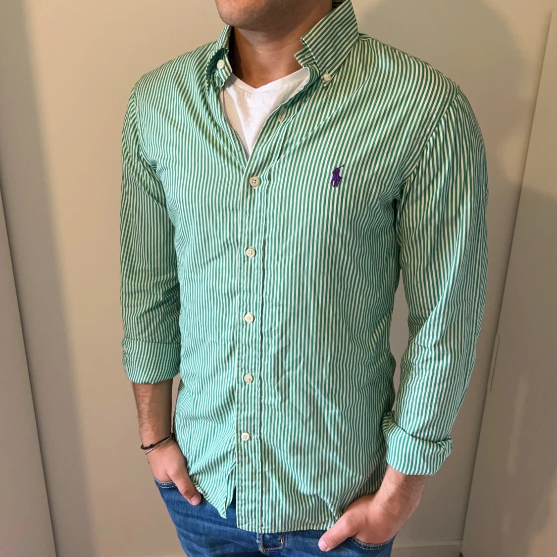 Grönrandig Ralph Lauren Skjorta