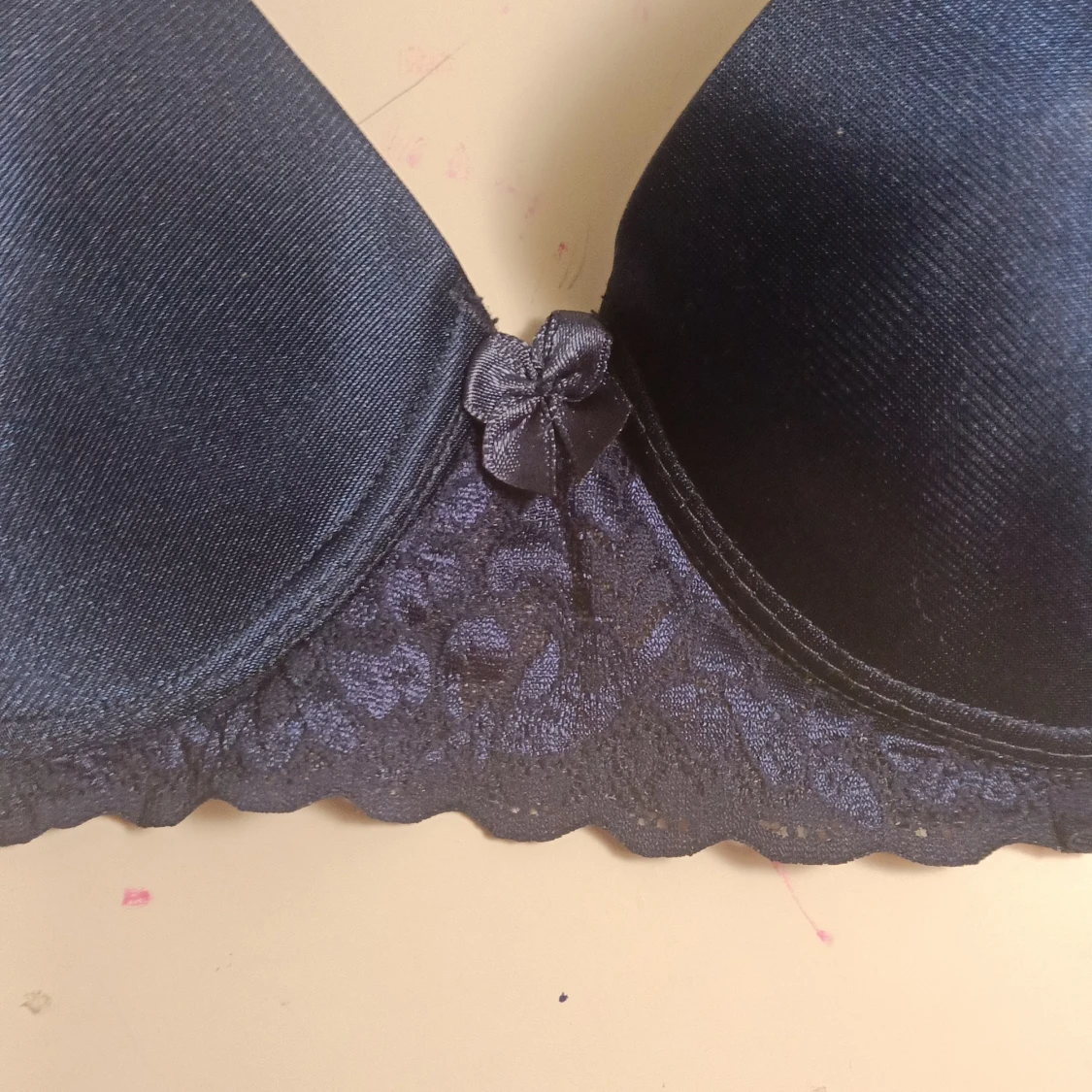 Mörkblå bh med spetsdetaljer🍬 - 3