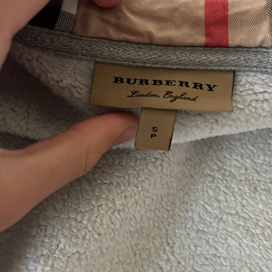 Grå Burberry hoodie med dragkedja - 2