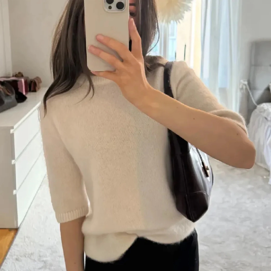 Vit stickad tröja H&M Mohairmix - 4