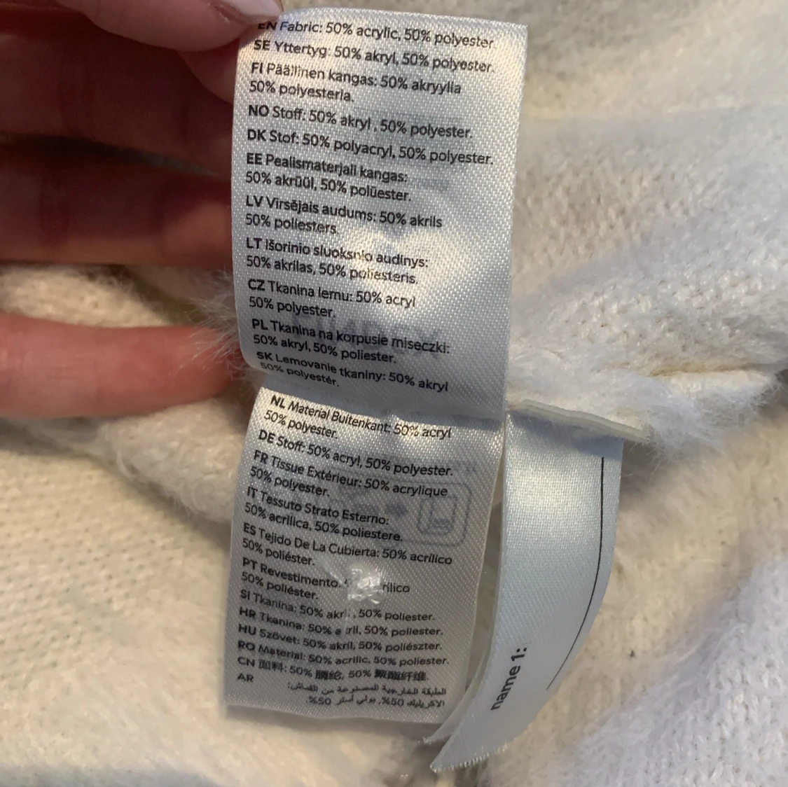 Vit kofta från Lindex med pärlknappar - 3