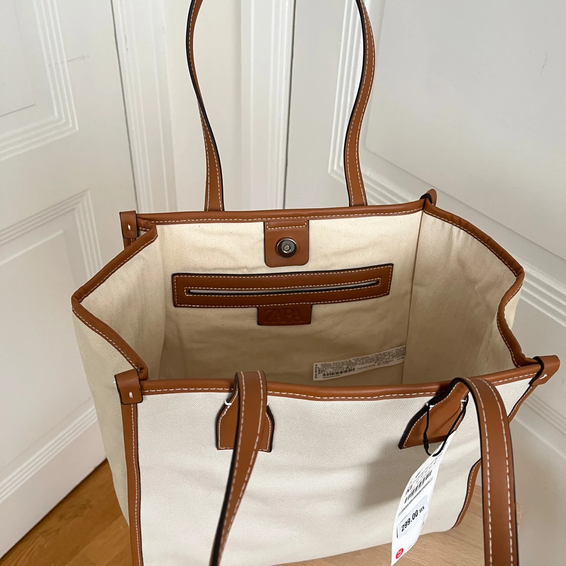 Beige shoppingväska från Zara - 3