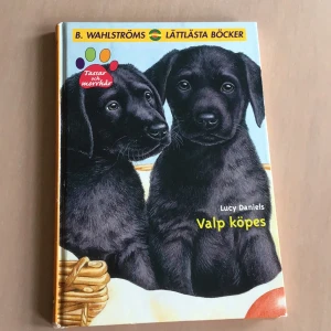 Valp köpes - En lättläst bok om Mandy och James som tar med sig två söta hundvalpar till skolan på Husdjurens dag. Plötsligt försvinner en av valparna – är det Mörker eller Sotis? Perfekt för dig som älskar djur och spännande vardagsäventyr.