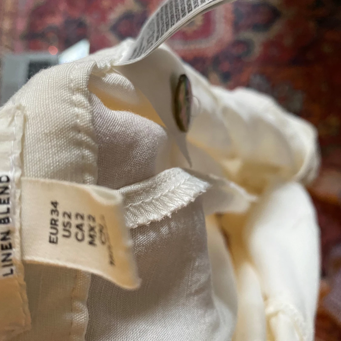 Vita linnebyxor i wide fit, strl 34 - 1