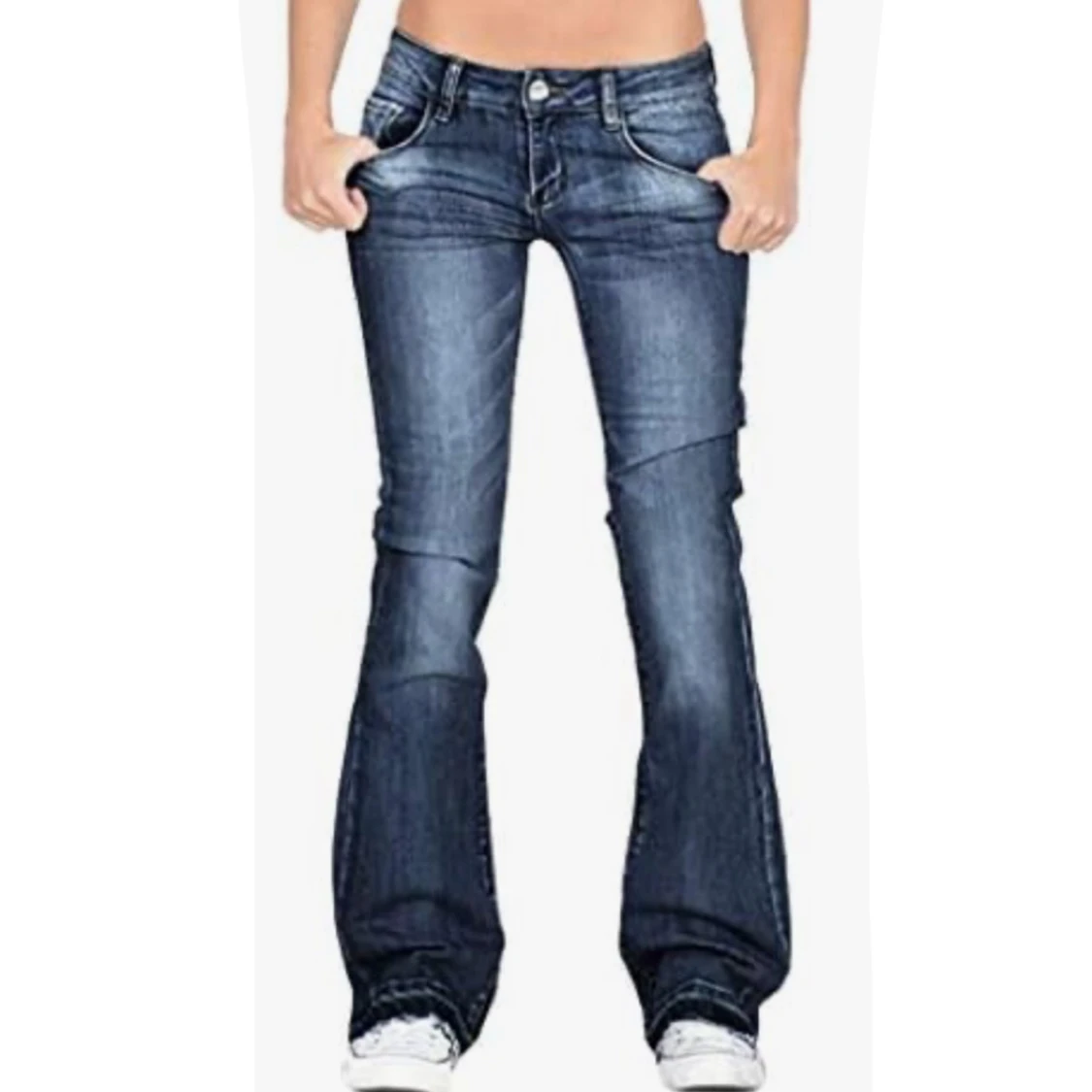 Blå bootcut jeans - 1