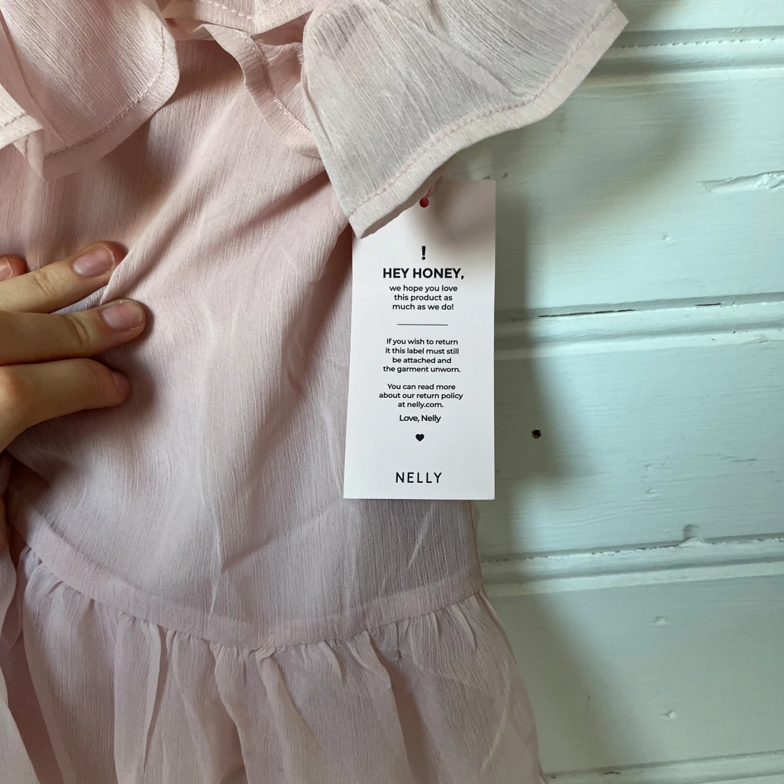 Ljusrosa volangblus från Nelly - 4