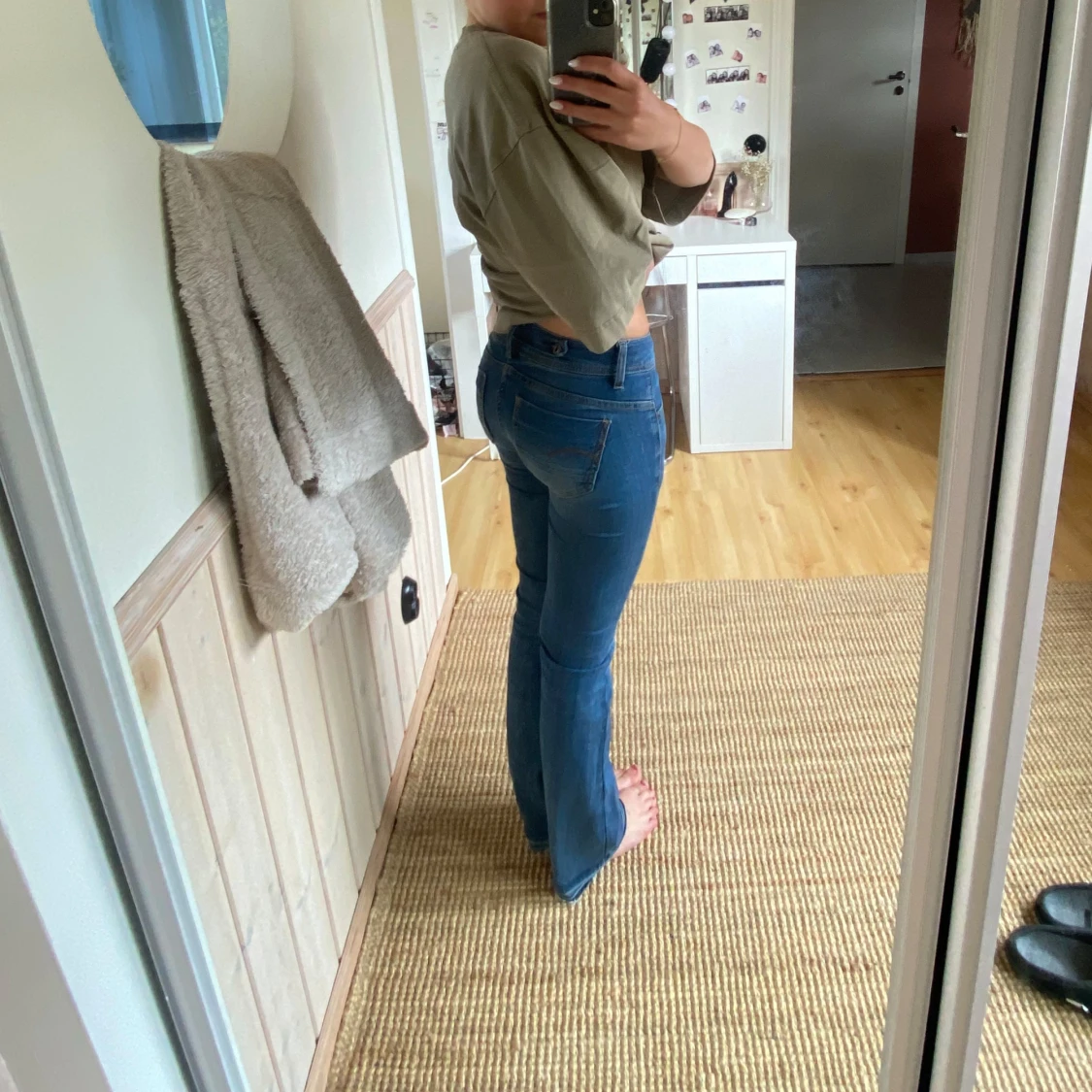Blå bootcut jeans - 2