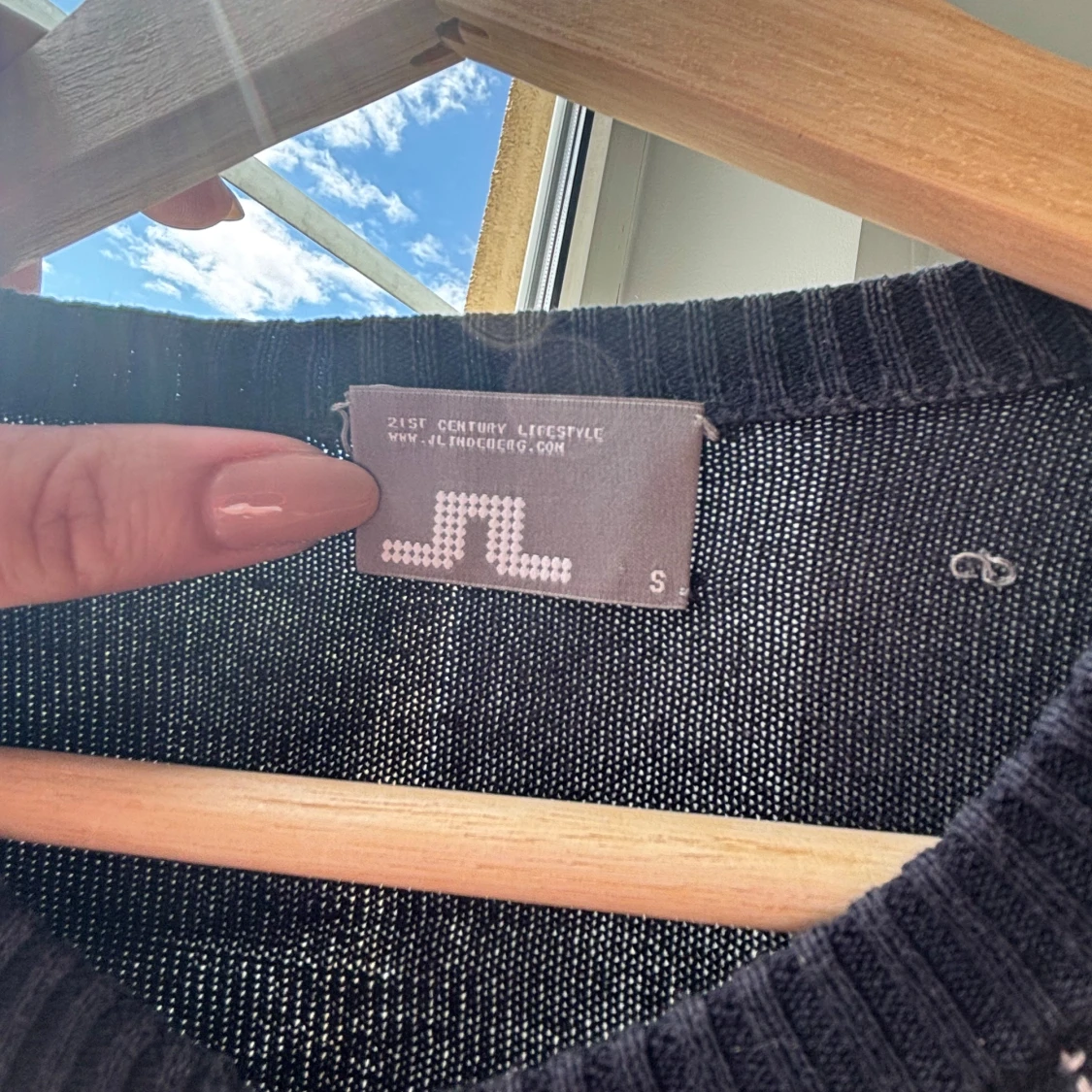 Svart och vit argyle-mönstrad kofta från J.Lindeberg - 3