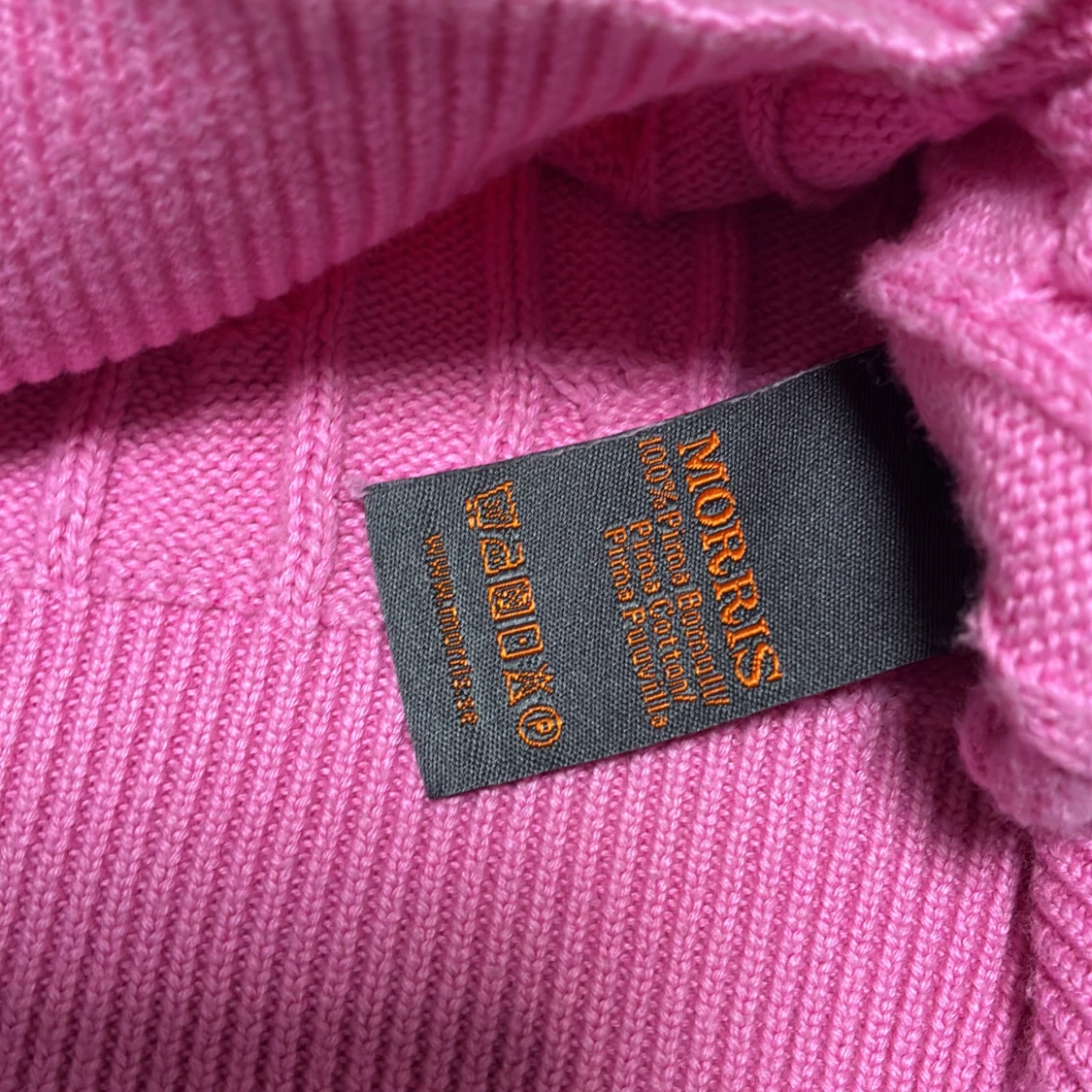 Rosa kabelstickad tröja från Morris - 3