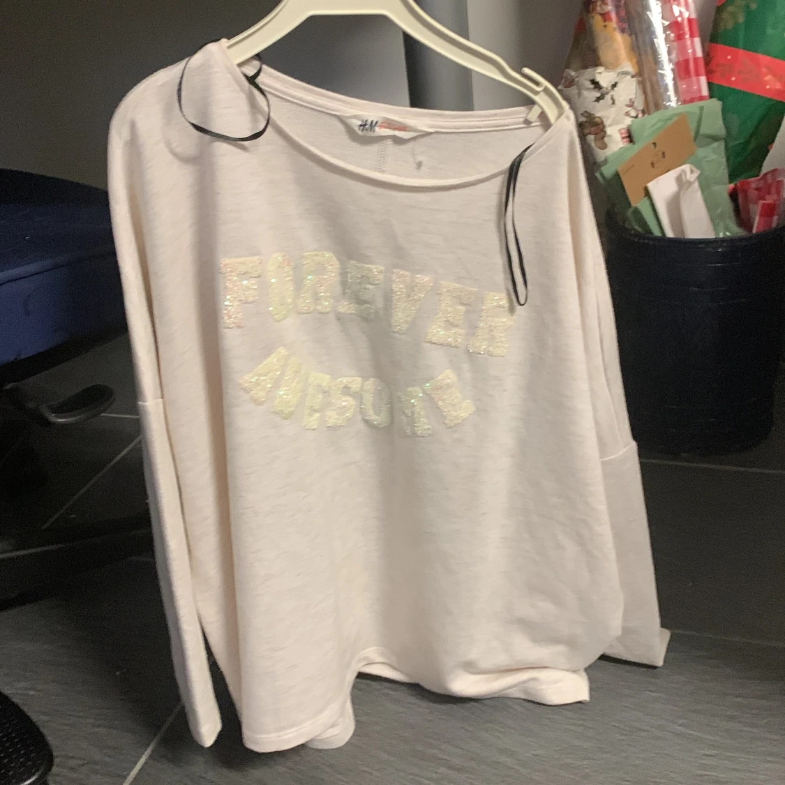 Ljusbeige oversized tröja från H&M - 2