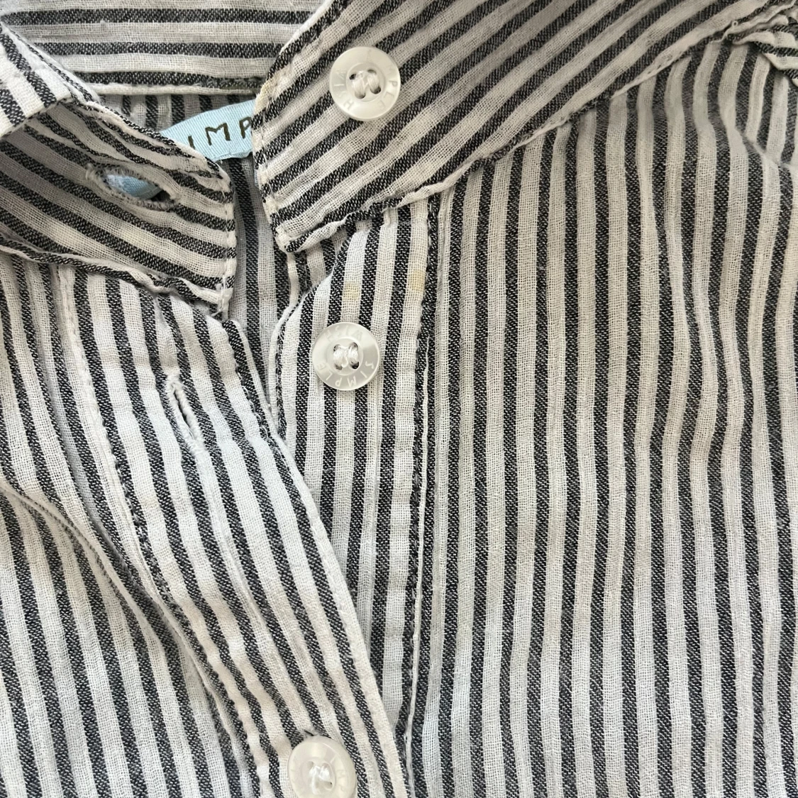 Randig kortärmad skjorta  - 3