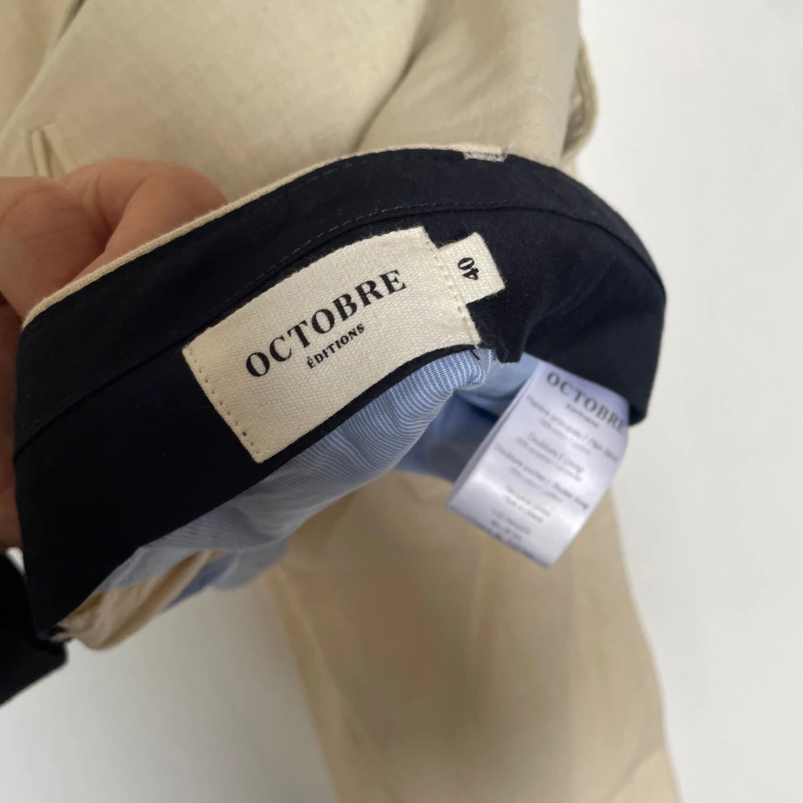 Beige linnebyxor från Octobre Éditions - 2