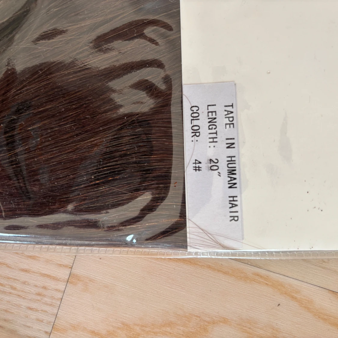 Tape in extensions i äkta hår 20” mellanbrun - 1