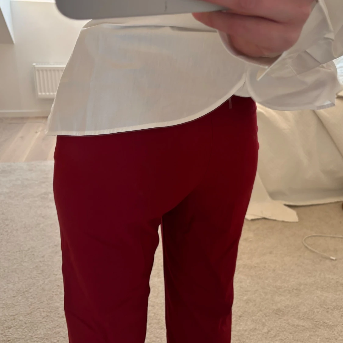 Röda bootcut byxor - 3