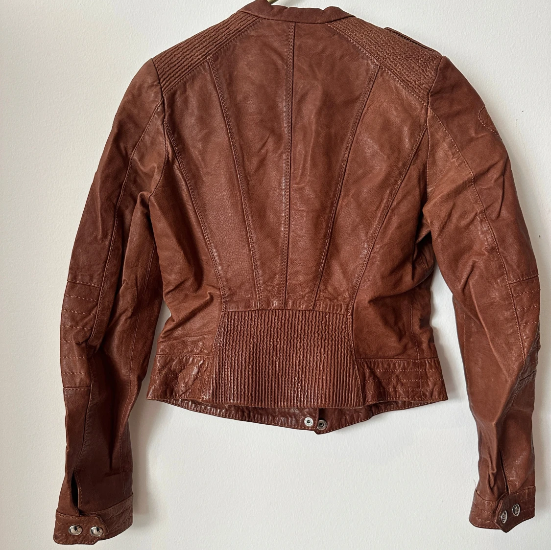 Brun skinnjacka Jofama Marie Serneholt Strl.34  - 1