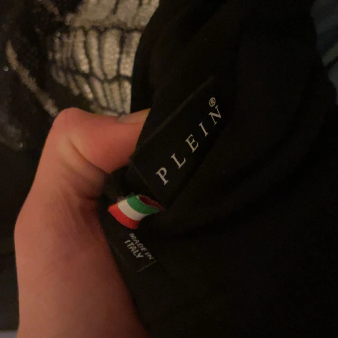 Svart hoodie med dödskalle från Philipp Plein - 1