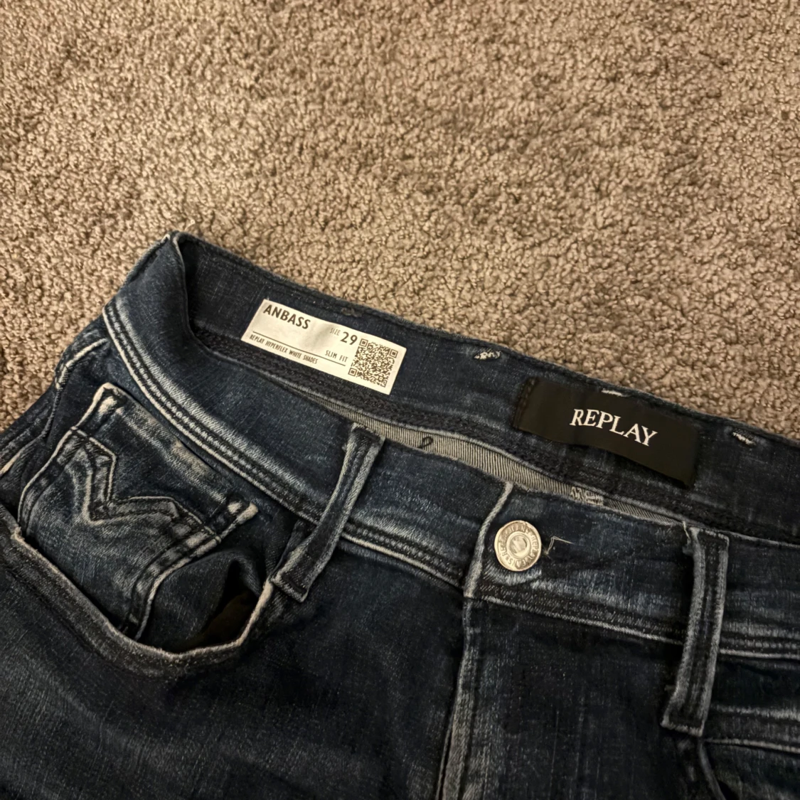 Replay Anbass slim jeans mörkblå 29/32 - 3