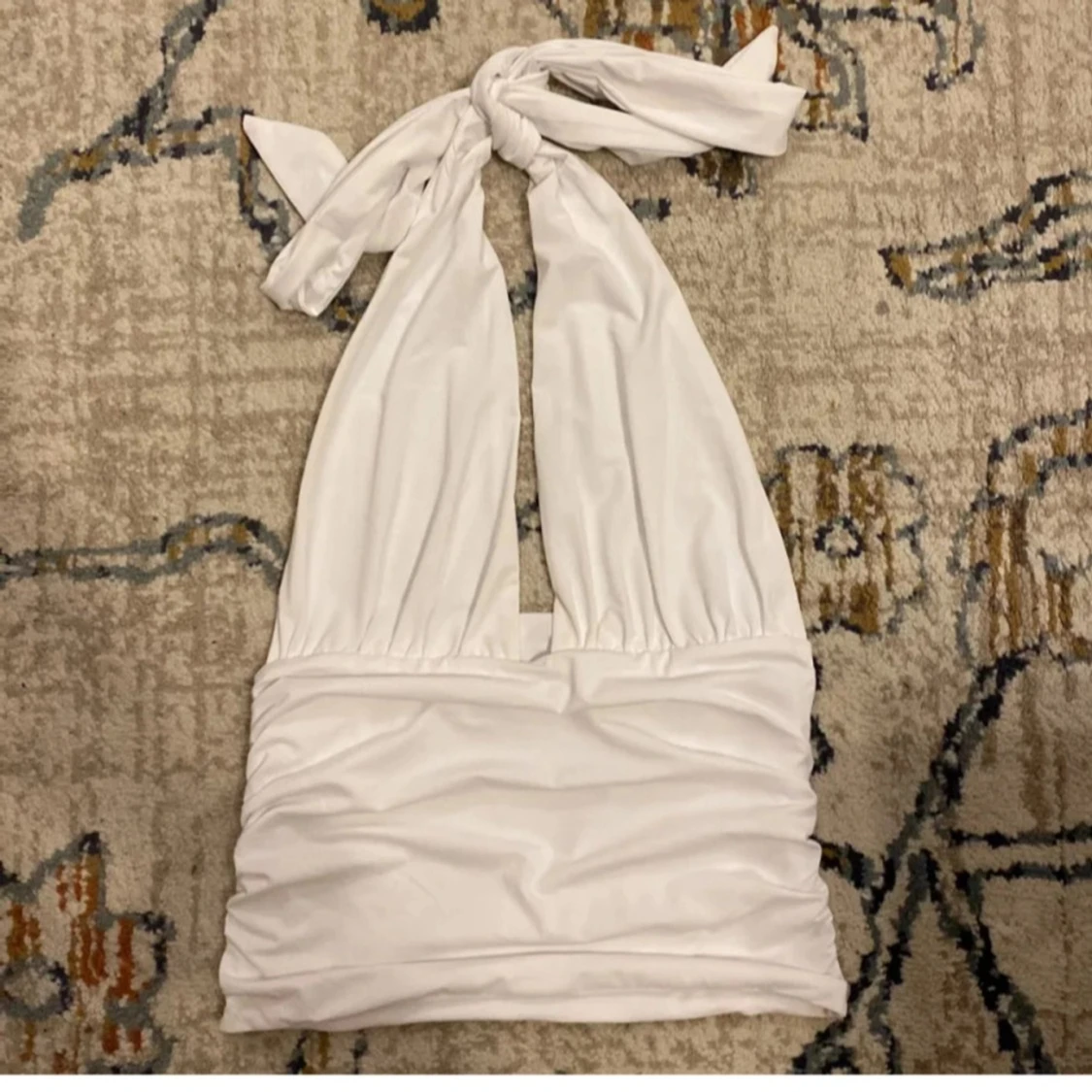 Vit halterneck topp - 90