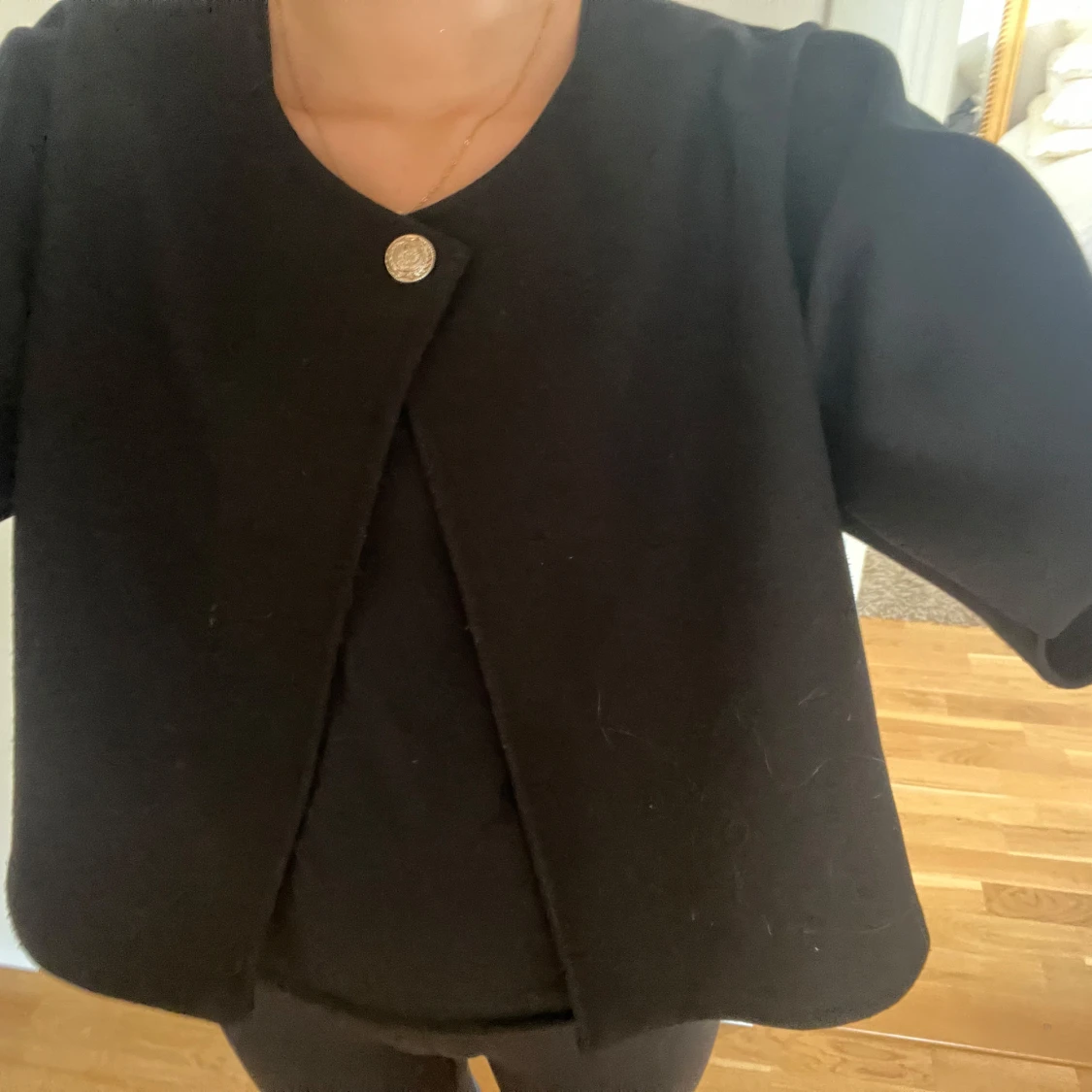 Svart kavajjacka med kort ärm - 1