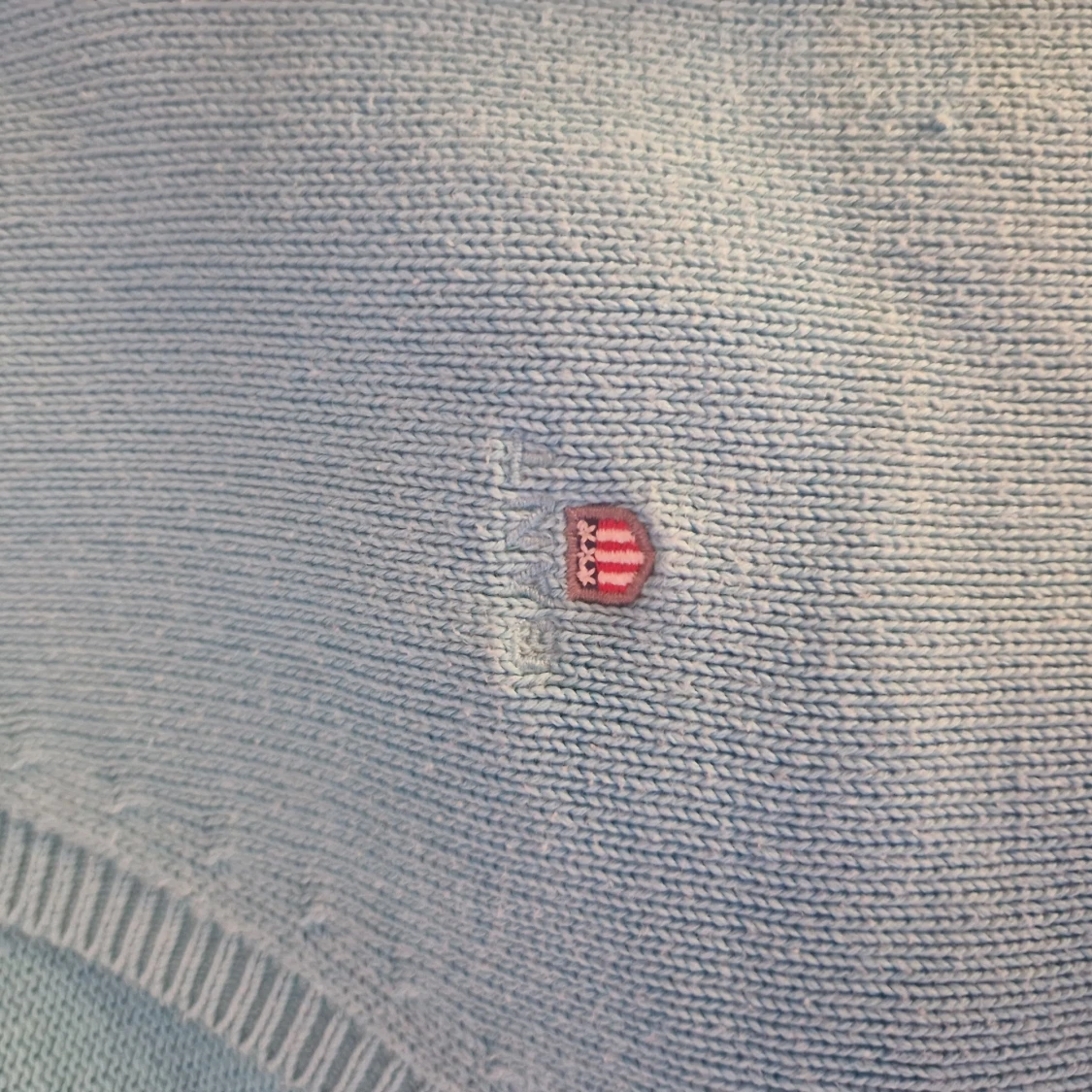 Ljusblå stickad tröja från Gant - 4