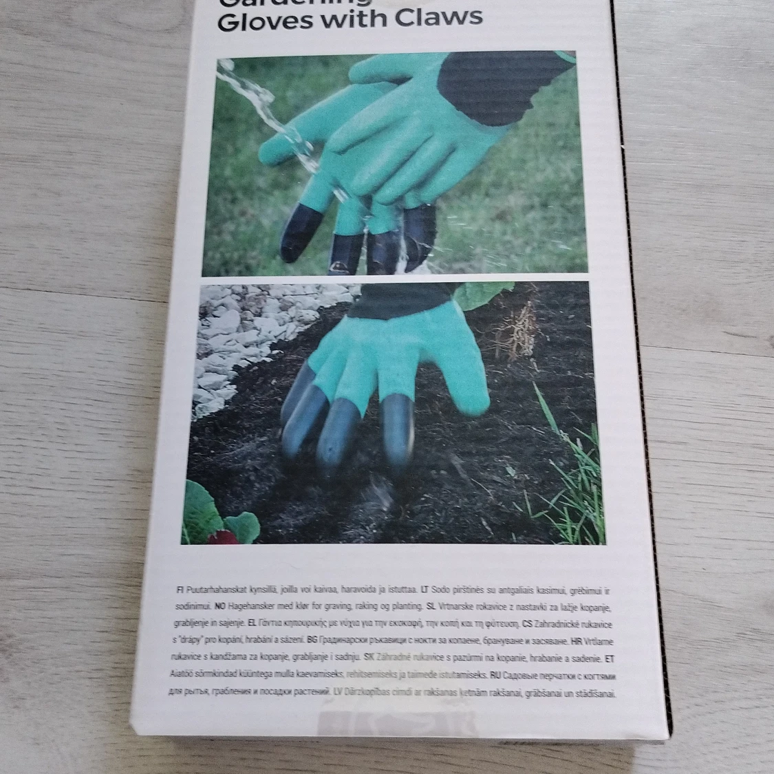 Gröna trädgårdshandskar med klor - 2