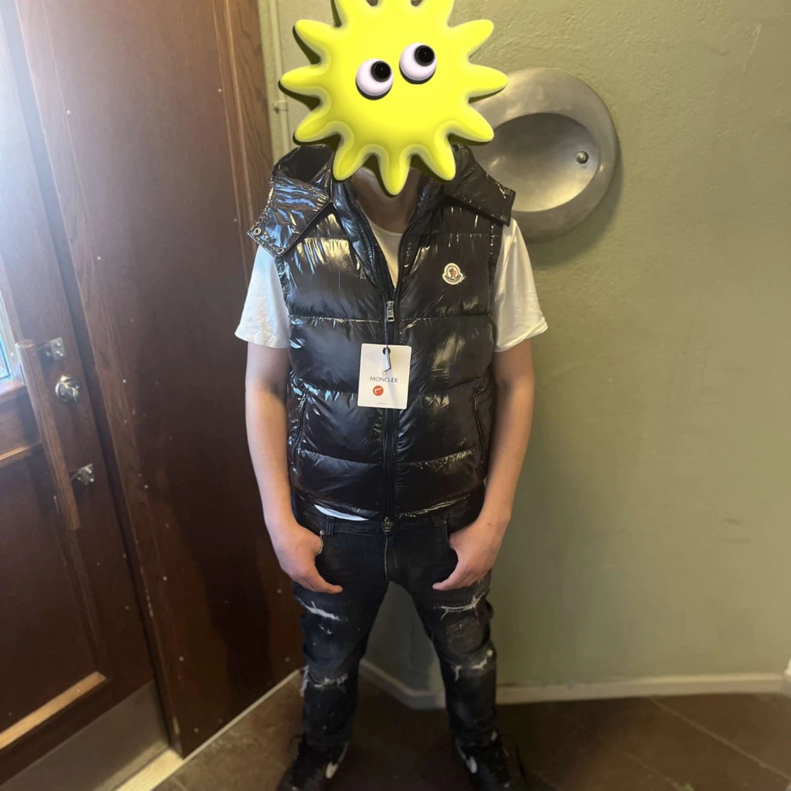 Svart dunväst från Moncler