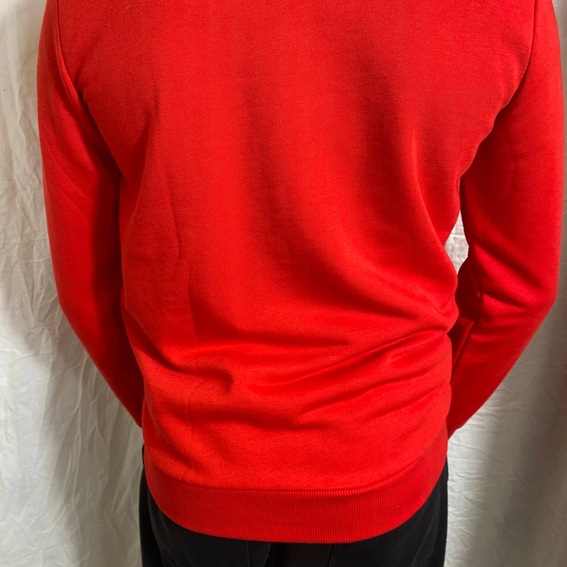 Röd Adidas hoodie med vit logga - 2