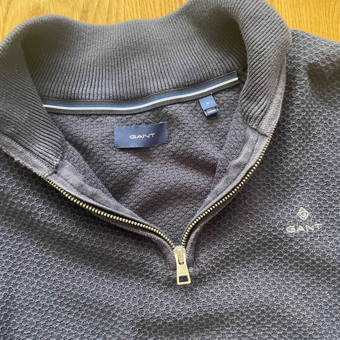 Mörkblå halvzip tröja från GANT - 2