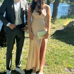 Bakkklänning - Superfin balklänning från true decadence, köpt för 1399 kr. Tyvärr fastnade den i en kardborre under balen och därav är det en tråd som dragits ihop i tyget på framsidan klänningen. Sedan har vi fått sytt igen vid början på dragkedjan bak, pågrund av att det hade släppt en tråd och blev ett litet hål efter tvätt. Lite nopprig på fram och baksidan nertill (se bild för alla defekter). Enligt mig syns bara detta på nära håll.