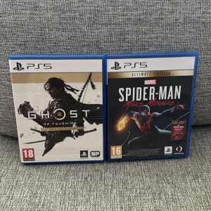 Två spel  - Två väldigt bra spel, spiderman Miles morales kostar 150 kr och ghost of tsushima kostar 270 kr