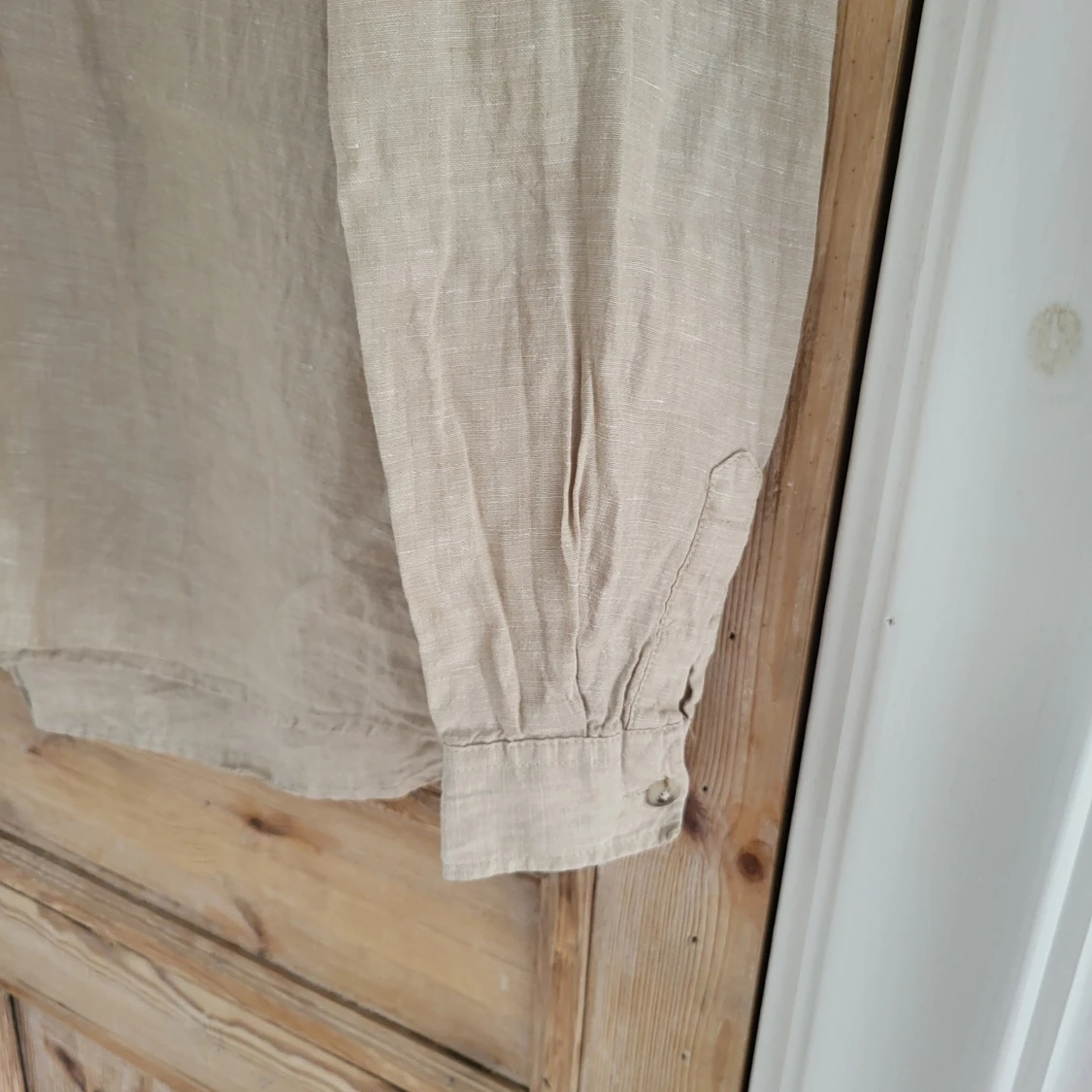 Beige linneblus/skjorta - 91