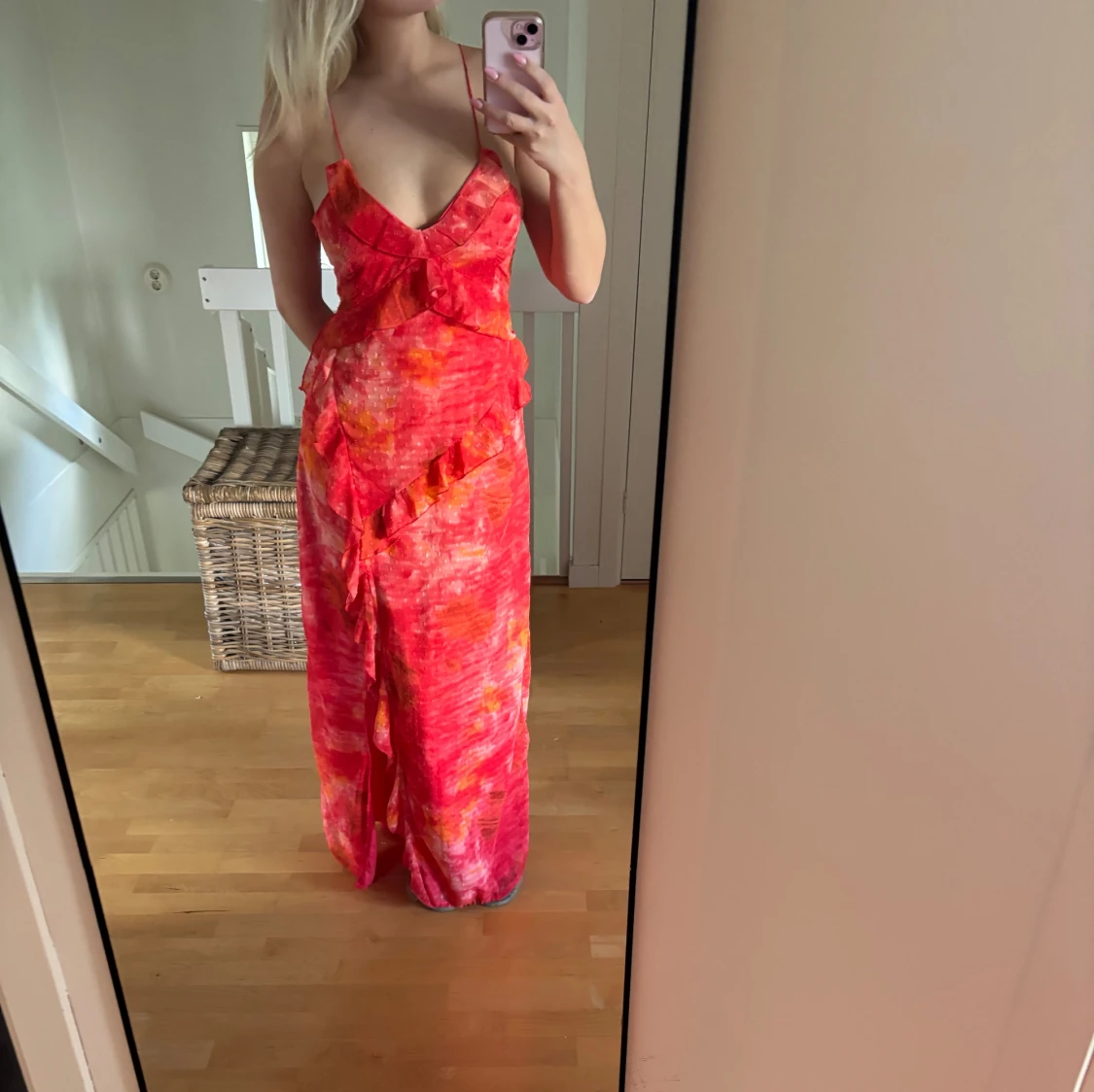 Röd långklänning  - 90