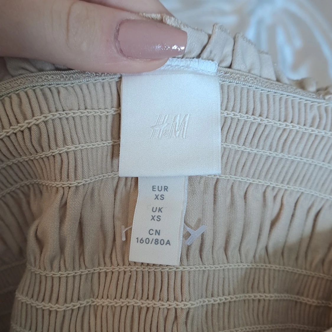 Beige smockad topp från H&M - 91