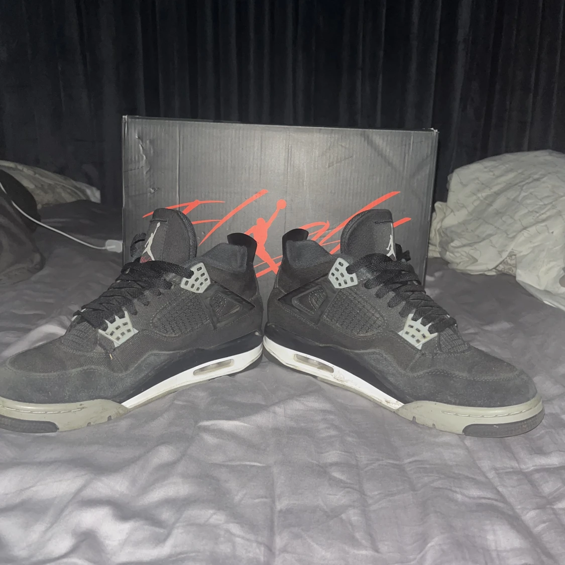 Jordan 4 Black Canavas  - 90