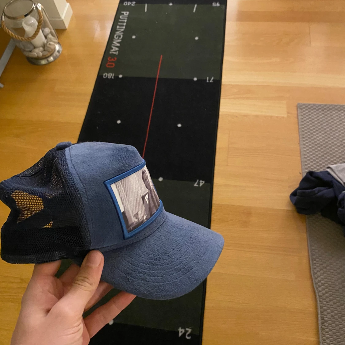 Blå Velvet keps från Contore - 90