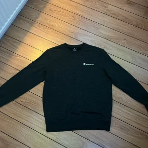 Mörkgrå tröja från Champion - Säljer en mörkgrå tröja från Champion i storlek L. Den är i bra skick och har det klassiska Champion-loggan på bröstet. Perfekt för både vardag och träning. Tröjan har långa ärmar och är superbekväm. Passar perfekt till höst och vinter! 🖤