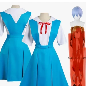 Rei ayanami cosplay - Peruken följer med! En rei ayanami cosplay. Knappt använd och nästan helt ny. Säljer för att jag inte jåller på med sånt löngre.