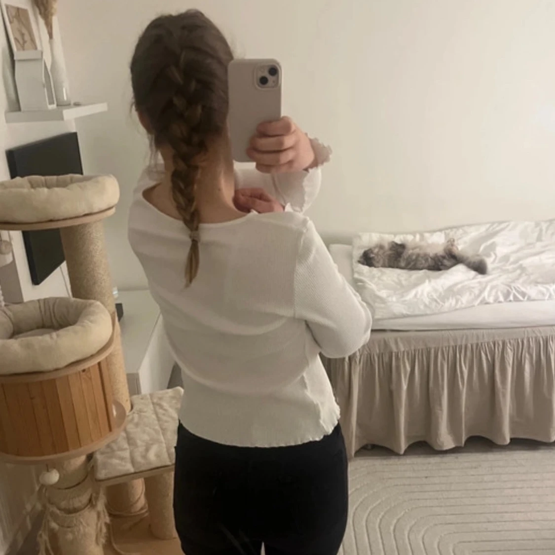 Vit ribbad tröja - 1