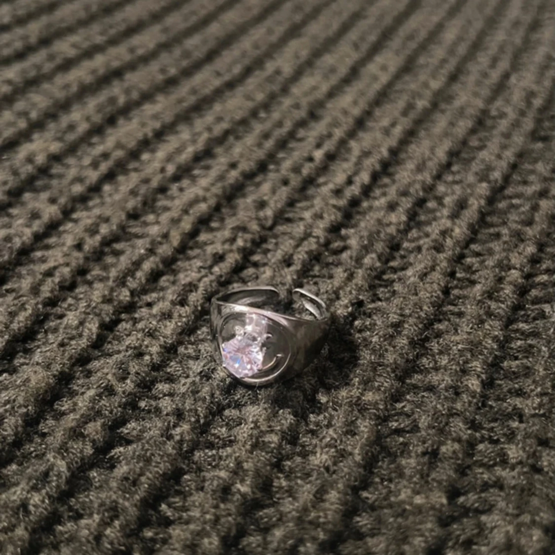 Antique Charm - Silver Ring with Stone