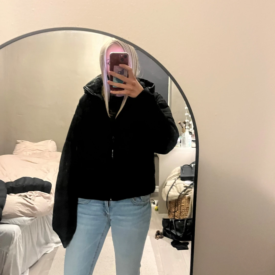 Svart pufferjacka - 91